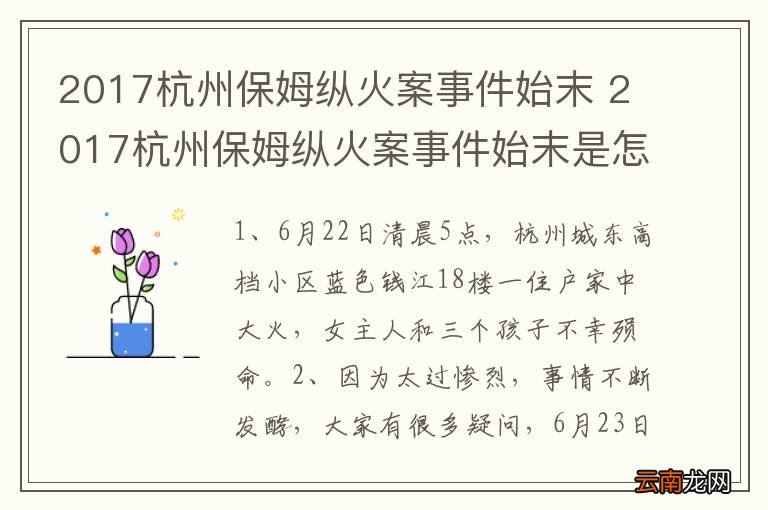 杭州火災最新消息，保姆引發(fā)的關注焦點，杭州保姆火災事件最新消息關注焦點