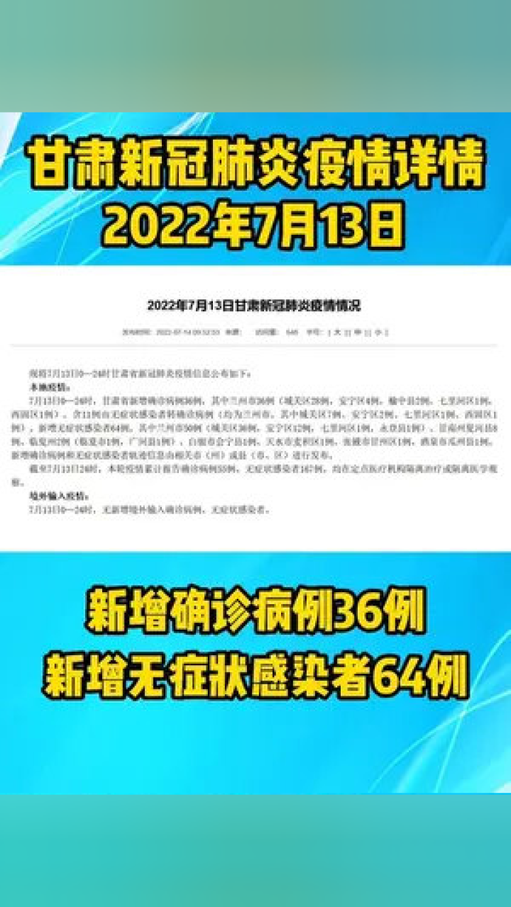 甘肅疫情最新消息今日情況，甘肅疫情最新動(dòng)態(tài)更新，今日最新消息