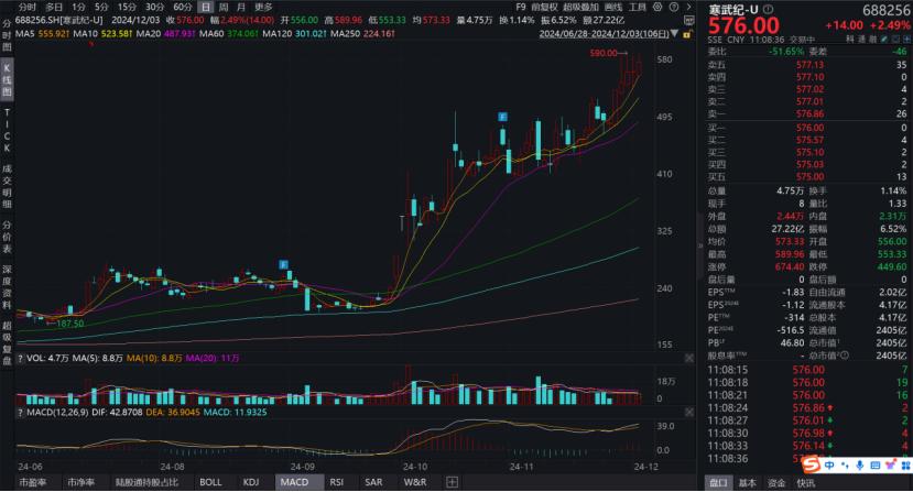 寒武紀(jì)股價(jià)暴漲原因分析，寒武紀(jì)股價(jià)暴漲的背后原因解析